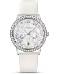 Omega De Ville  Automatic Women's Watch, 18K White Gold, Silver Dial, 424.57.37.20.55.002