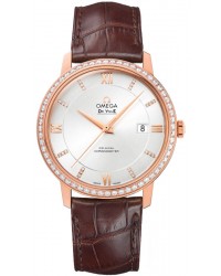 Omega De Ville  Automatic Women's Watch, 18K Rose Gold, Silver Dial, 424.58.40.20.52.002