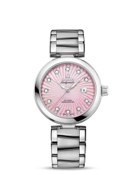 Omega De Ville Ladymatic  Automatic Women's Watch, Stainless Steel, Pink Dial, 425.30.34.20.57.001