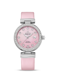 Omega De Ville Ladymatic  Automatic Women's Watch, Stainless Steel, Pink Dial, 425.37.34.20.57.001