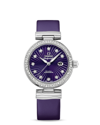 Omega De Ville Ladymatic  Automatic Women's Watch, Stainless Steel, Purple Dial, 425.37.34.20.60.001