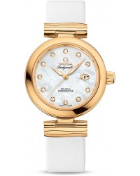 Omega De Ville  Automatic Women's Watch, 18K Yellow Gold, Mother Of Pearl & Diamonds Dial, 425.62.34.20.55.003