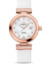 Omega De Ville  Automatic Women's Watch, 18K Rose Gold, Mother Of Pearl & Diamonds Dial, 425.62.34.20.55.004