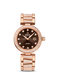 Omega De Ville Ladymatic  Automatic Women's Watch, 18K Rose Gold, Brown Dial, 425.65.34.20.63.003