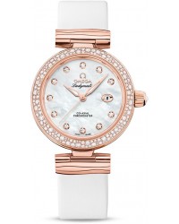 Omega De Ville  Automatic Women's Watch, 18K Rose Gold, Mother Of Pearl Dial, 425.67.34.20.55.008