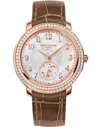 Patek Philippe Complications  Mechanical Women's Watch, 18K Rose Gold, White Mother Of Pearl Dial, 4968R-001
