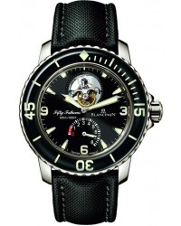 Blancpain Fifty Fathoms  Tourbillon Men's Watch, 18K White Gold, Black Dial, 5025-1530-52