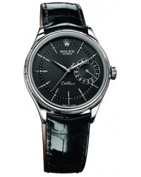 Rolex Cellini Date  Automatic Men's Watch, 18K White Gold, Black Dial, 50519-BLK