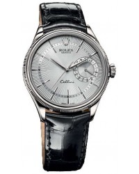 Rolex Cellini Date  Automatic Men's Watch, 18K White Gold, Silver Dial, 50519-SLV