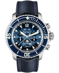Blancpain Fifty Fathoms  Chronograph Flyback Men's Watch, Stainless Steel, Blue Dial, 5066F-1140-52B