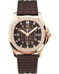 Patek Philippe Aquanaut  Quartz Women's Watch, 18K Rose Gold, Brown Dial, 5068R-001