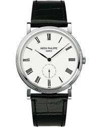 Patek Philippe Calatrava  Mechanical Men's Watch, 18K White Gold, White Dial, 5119G-001