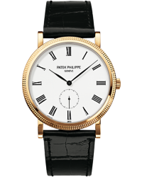 Patek Philippe Calatrava  Mechanical Men's Watch, 18K Yellow Gold, White Dial, 5119J-001