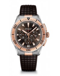 Zenith El Primero  Chronograph Automatic Men's Watch, Stainless Steel, Brown Dial, 51.2061.405/75.R516