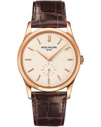 Patek Philippe Calatrava  Automatic Men's Watch, 18K Rose Gold, Cream Dial, 5196R-001