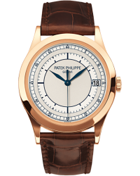 Patek Philippe Calatrava  Automatic Men's Watch, 18K Rose Gold, Silver Dial, 5296R-001