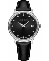 Raymond Weil Toccata  Quartz Women's Watch, Stainless Steel, Black Dial, 5388-SLS-20081