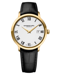 Raymond Weil Toccata  Quartz Men's Watch, Gold Plated, White Dial, 5488-PC-00300