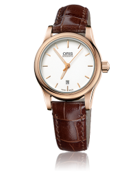 Oris Classic  Automatic Men's Watch, 18K Rose Gold, Silver Dial, 561-7650-4851-07-6-14-10