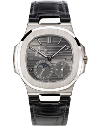 Patek Philippe Nautilus  Automatic With Power Reserve Men's Watch, 18K White Gold, Grey Dial, 5712G-001