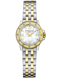 Raymond Weil Tango  Quartz Women's Watch, Gold Plated, White Dial, 5799-SPS-00995