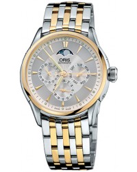 Oris Culture Artelier  Automatic Men's Watch, Gold Plated, Silver Dial, 581-7592-4351-MB