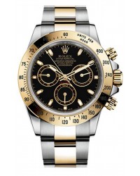 Rolex Cosmograph Daytona  Chronograph Automatic Men's Watch, Steel & 18K Yellow Gold, Black Dial, 116523-BLK