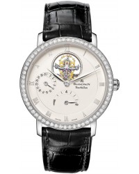 Blancpain Villeret  Tourbillon Men's Watch, 18K White Gold, White Dial, 6025-1942-55B
