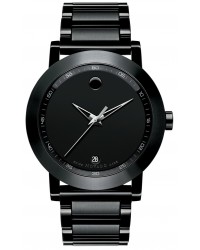 Movado Museum  Quartz Men's Watch, PVD Black Steel, Black Dial, 606615