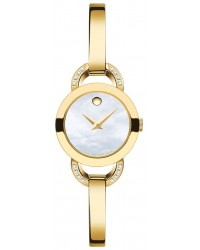Movado Rondiro  Quartz Women's Watch, Stainless Steel Yellow PVD, Mother Of Pearl Dial, 606889