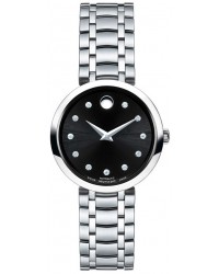 Movado 1881  Automatic Women's Watch, Stainless Steel, Black Dial, 606919