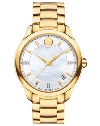 Movado Bellina  Quartz Women's Watch, Stainless Steel Yellow PVD, Mother Of Pearl Dial, 606980