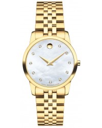 Movado Museum  Quartz Women's Watch, Stainless Steel Yellow PVD, Mother Of Pearl Dial, 606998