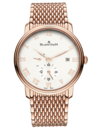 Blancpain Villeret  Automatic Men's Watch, 18K Rose Gold, White Dial, 6606-3642-MMB