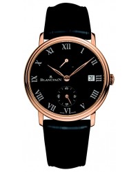 Blancpain Villeret  Manual Men's Watch, 18K Rose Gold, Black Dial, 6614-3637-55B