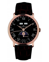 Blancpain Villeret  Automatic Men's Watch, 18K Rose Gold, Black Dial, 6639-3637-55B