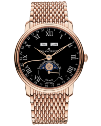 Blancpain Villeret  Automatic Men's Watch, 18K Rose Gold, Black Dial, 6639-3637-MMB