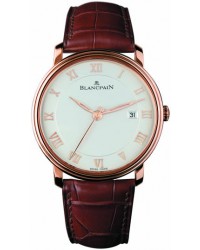 Blancpain Villeret  Automatic Men's Watch, 18K Rose Gold, White Dial, 6651-3642-55