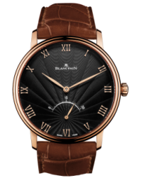 Blancpain Villeret  Automatic Men's Watch, 18K Rose Gold, Black Dial, 6653-3630-55B