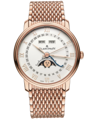 Blancpain Villeret  Automatic Men's Watch, 18K Rose Gold, White Dial, 6654-3642-MMB
