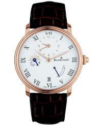 Blancpain Villeret  Automatic GMT Men's Watch, 18K Rose Gold, White Dial, 6661-3631-55B
