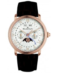 Blancpain Villeret  Chronograph Automatic Men's Watch, 18K Rose Gold, White Dial, 6685-3642A-55B