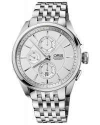 Oris Artix  Chronograph Automatic Men's Watch, Stainless Steel, Silver Dial, 674-7644-4051-MB