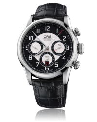 Oris Raid  Chronograph Automatic Men's Watch, Stainless Steel, Black Dial, 676-7603-4094-Set