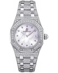 Audemars Piguet Royal Oak  Quartz Women's Watch, 18K White Gold, Mother Of Pearl Dial, 67602BC.ZZ.1212BC.01