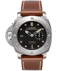 Panerai Luminor Submersible  Automatic Men's Watch, Titanium, Black Dial, PAM00569