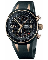 Oris Motor Sport TT3  Chronograph Automatic Men's Watch, 18K Rose Gold, Black Dial, 677-7590-7764-RS