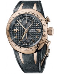 Oris Motor Sport TT3  Chronograph Automatic Men's Watch, 18K Rose Gold, Black Dial, 680-7601-6084-LS