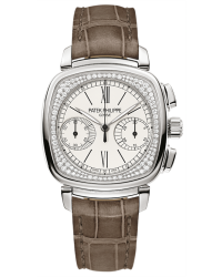 Patek Philippe Complications  Chronograph Mechanical Women's Watch, 18K White Gold, White Dial, 7071G-001