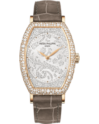 Patek Philippe Gondolo  Mechanical Women's Watch, 18K Rose Gold, Diamond Pave Dial, 7099R-001